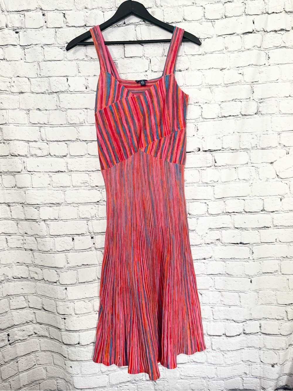 Multi-Stripe Pink Summer Sundress. Size M